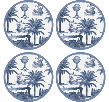 Dessous de verre vintage thème exploration classique - TenStickers