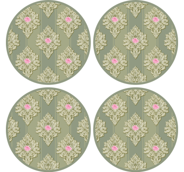 Dessous de verre vintage élément botanique complexe - TenStickers