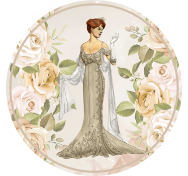 Dessous de verre forme vintage motif belle époque - TenStickers