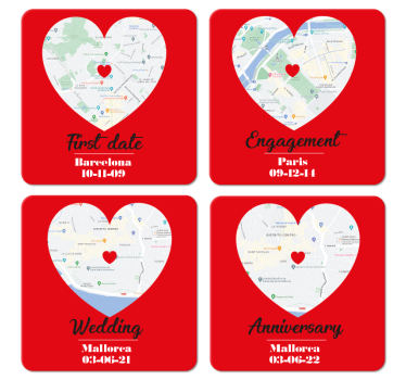 Dessous de verre emplacements moments spéciaux à personnaliser - TenStickers
