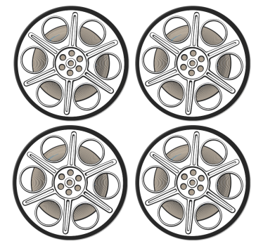 Dessous de verre bobine de film de cinéma - TenStickers