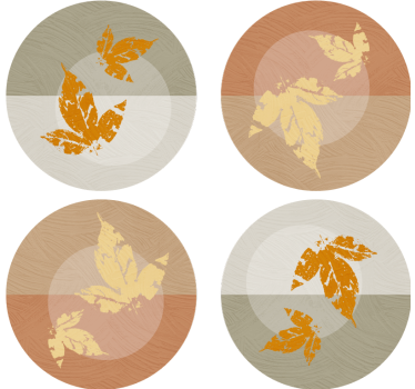 Dessous de verre moderne motifs de feuilles - TenStickers