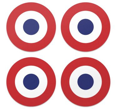 Dessous de verre cocarde française - TenStickers