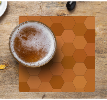 Dessous de verre à motif hexagonal - TenStickers