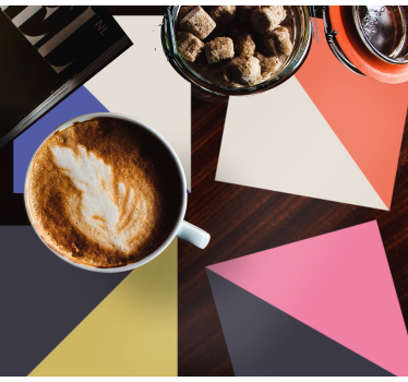 Dessous de verre angles géométriques multicolores - TenStickers
