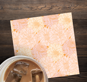 Dessous de verre arrangement de motifs floraux - TenStickers
