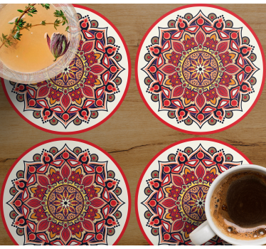 Dessous de verre arrangement floral complexe - TenStickers