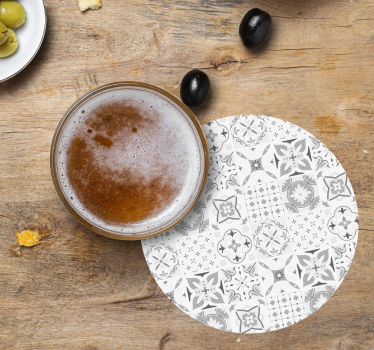 Dessous de verre arrangement floral géométrique - TenStickers