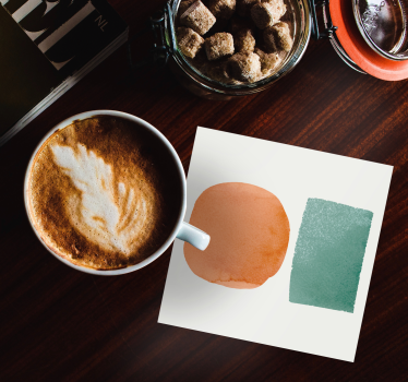 Dessous de verre association de formes abstraites - TenStickers