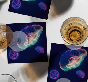 Dessous de verre avec méduse multicolore - TenStickers