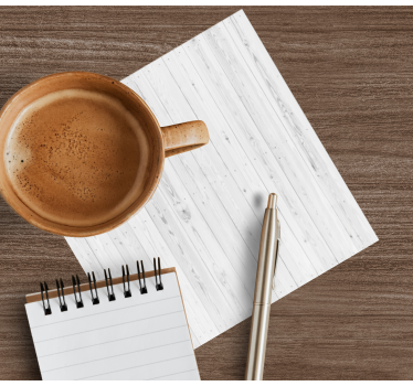 Dessous de verre Modèle de planches de bois blanches - TenStickers