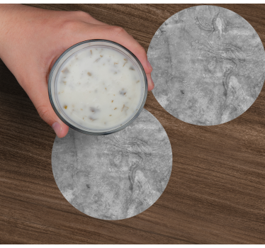 Dessous de verre avec motif Style gris marbré - TenStickers