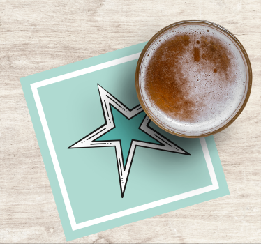 Dessous de verre bière accent graphique Étoile - TenStickers