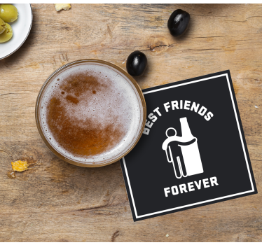 Dessous de verre bière amis pour la bière - TenStickers
