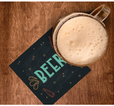 Dessous de verre bière concept ludique de brasserie - TenStickers