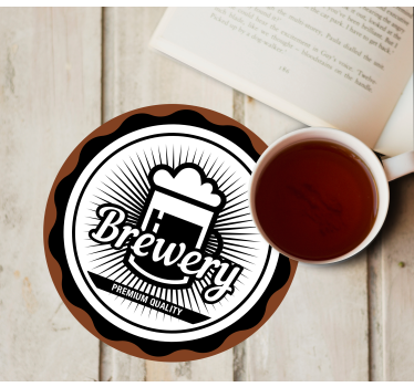 Dessous de verre bière Écusson qualité premium - TenStickers