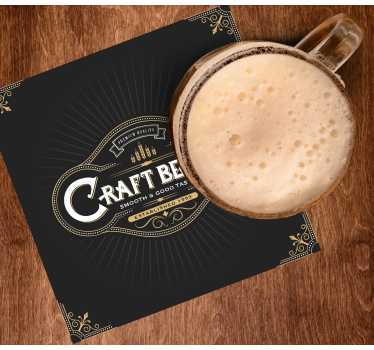Dessous de verre bière étiquette bière qualité premium - TenStickers