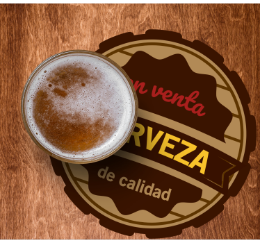 Dessous de verre bière Étiquette de qualité - TenStickers