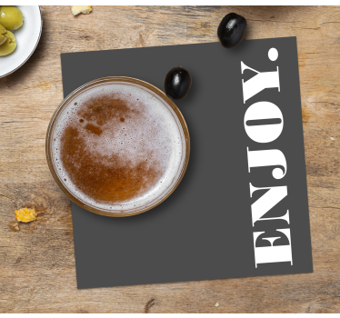 Dessous de verre bière gris foncé texturé à savourer - TenStickers