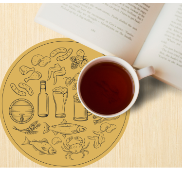 Dessous de verre bière icônes de nourriture et boisson - TenStickers