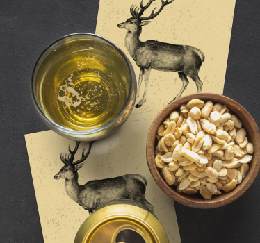 Dessous de verre bière illustration de cerf vintage - TenStickers