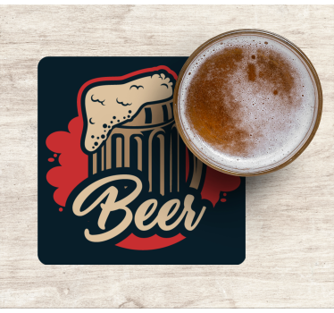 Dessous de verre bière illustration de chope mousseuse - TenStickers