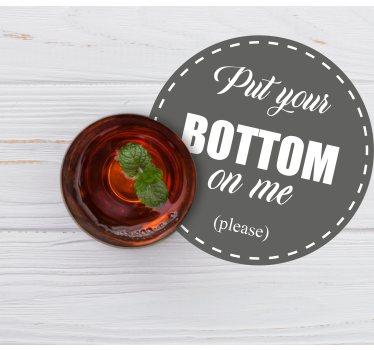 Dessous de verre bière message ludique - TenStickers