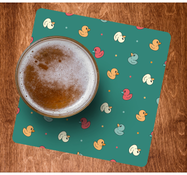 Dessous de verre bière motif canard fantaisiste - TenStickers