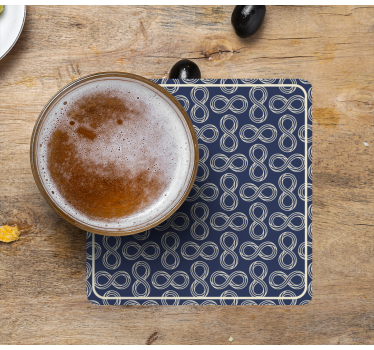 Dessous de verre bière motif infini marine - TenStickers