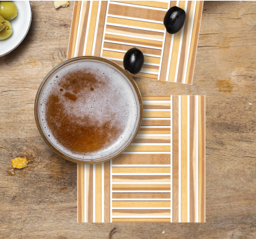 Dessous de verre bière motif rayé texturé - TenStickers