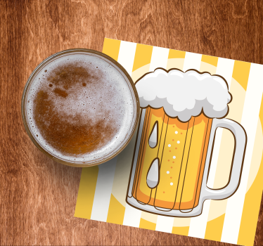 Dessous de verre bière mug de bière illustré - TenStickers