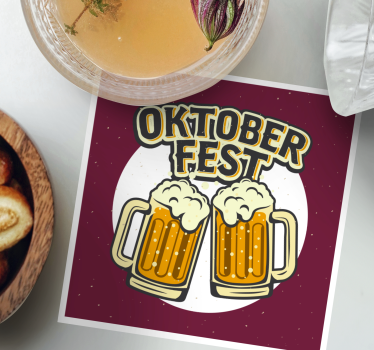 Dessous de verre bière mugs de bière joyeux - TenStickers