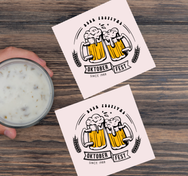 Dessous de verre bière oktober fest santé - TenStickers