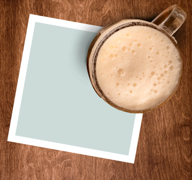 Dessous de verre bière pièce carrée bleu clair - TenStickers