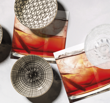 Dessous de verre bière présentation whisky sur glace - TenStickers