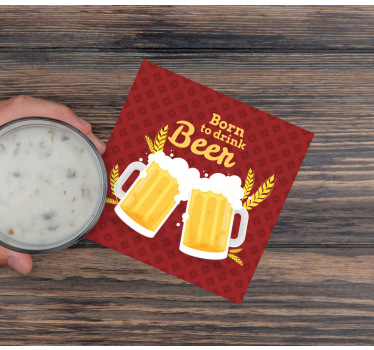 Dessous de verre bière santé avec des bières - TenStickers