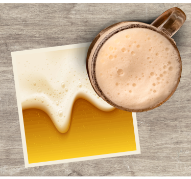 Dessous de verre bière surface mousseuse - TenStickers