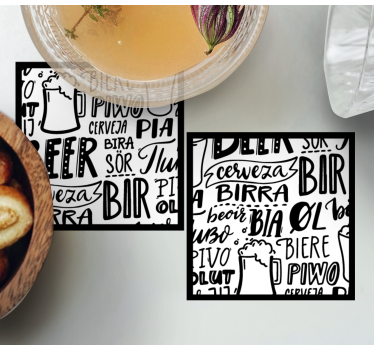 Dessous de verre bière terminologie variée - TenStickers