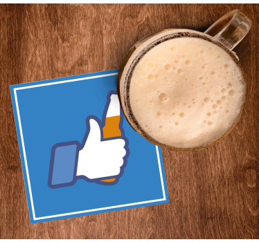 Dessous de verre bière thumbs up boisson - TenStickers