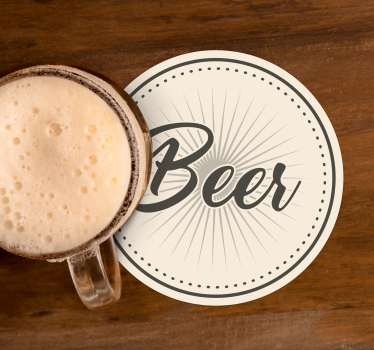 Dessous de verre bière typographie Élégante brew - TenStickers