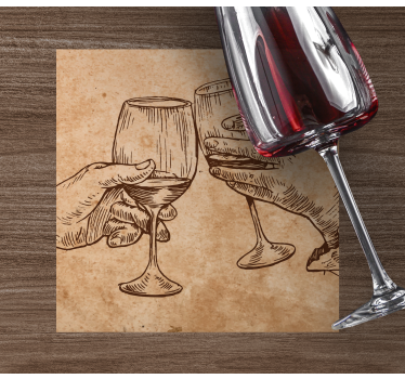 Dessous de verre bière verres à dessin main - TenStickers