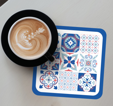 Dessous de verre carreaux motifs géométriques - TenStickers