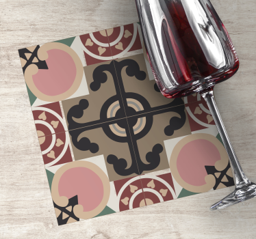 Dessous de verre carreaux motifs géométriques complexes - TenStickers