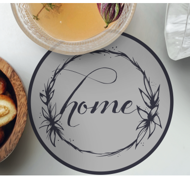 Dessous de verre citation cercle floral élégant - TenStickers