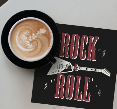 Dessous de verre citation guitare et musique - TenStickers