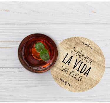Dessous de verre citation savourez les moments de vie - TenStickers