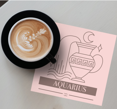 Dessous de verre citation symbole du verseau - TenStickers