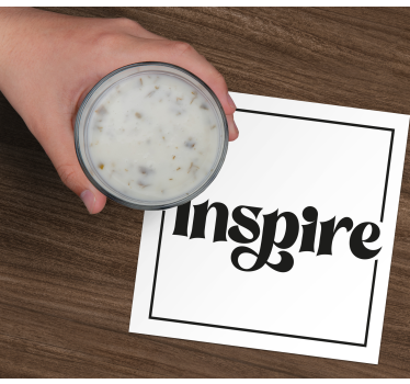 Dessous de verre citation typographie audacieuse inspirante - TenStickers