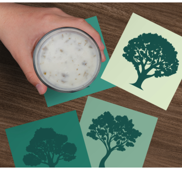 Dessous de verre collection silhouettes d'arbres - TenStickers