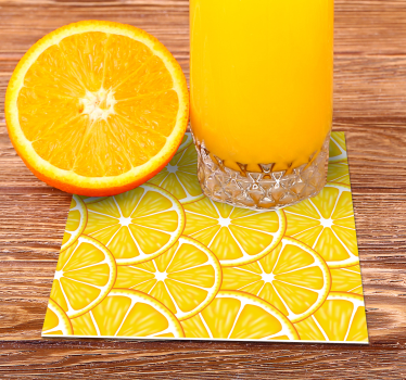 Dessous de verre concept tranche d'agrume - TenStickers